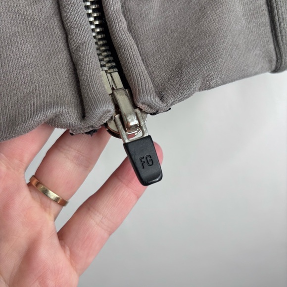Fear Of God No Logo Zip Up Hoodie Gray Size Small - Picture 5 of 15